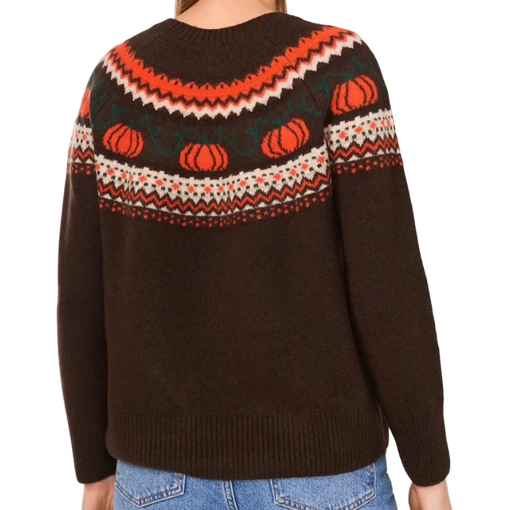 Vince Camuto Brown and Orange Pumpkin‎ Sweater